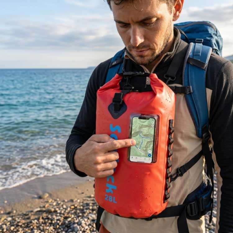 Wasserdichter Rucksack mit Telefonfenster: Vorteile für Navigation und Outdoor-Einsatz