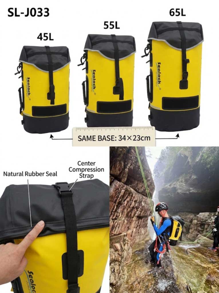 Hersteller von Höhlen- und Canyoning-Rucksäcken: IPX8-geschweißte Rucksäcke für Expeditionsmarken