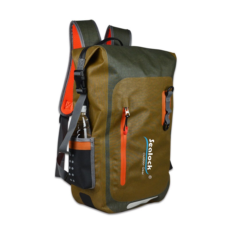 Wasserdichter 20-Liter-Rolltop-Rucksack mit Laptopfach für Pendler und Reisen