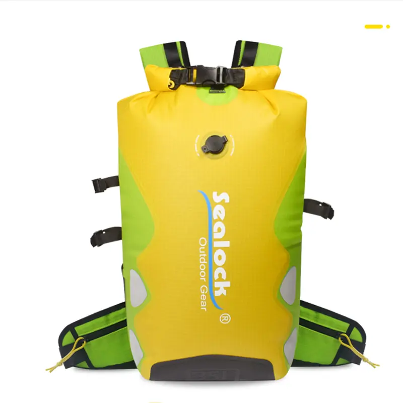Wasserdichter 35-Liter-Rolltop-Rucksack zum Wandern und Kajakfahren