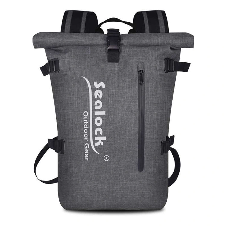 Wasserdichter 22-Liter-Fahrradrucksack aus TPU 600D in Grau für Pendler