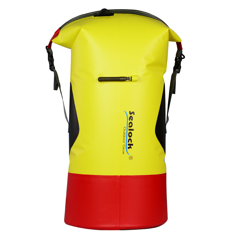 Wasserdichter Trockenrucksack mit luftdichtem Reißverschluss und Luftventil zum Kajakfahren